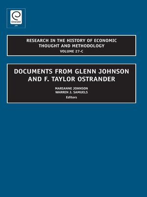 cover image of Research in the History of Economic Thought and Methodology, Volume 27C